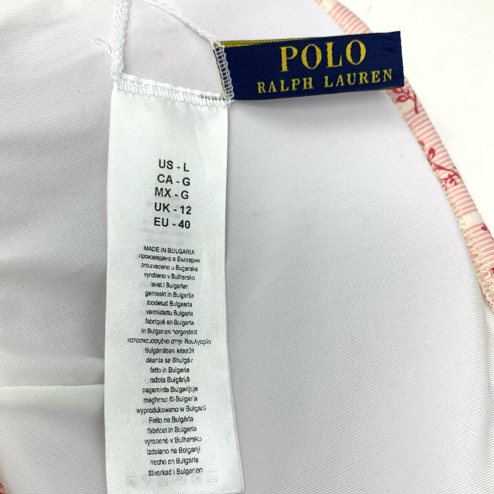Polo by Ralph Lauren Floral Bikini Top Criss-Cross swimsuit size L - Picture 10 of 10